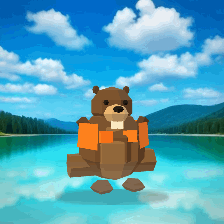 bevr on a calm blue lake